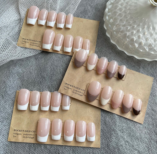 WHITE french tips